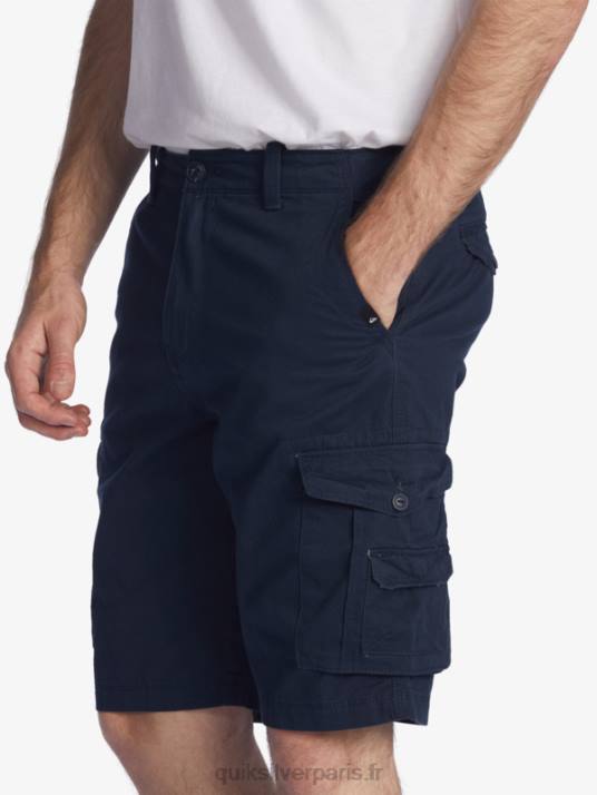 Hommes Quiksilver crucial battle 21 short cargo D6PT1524 blazer bleu marine