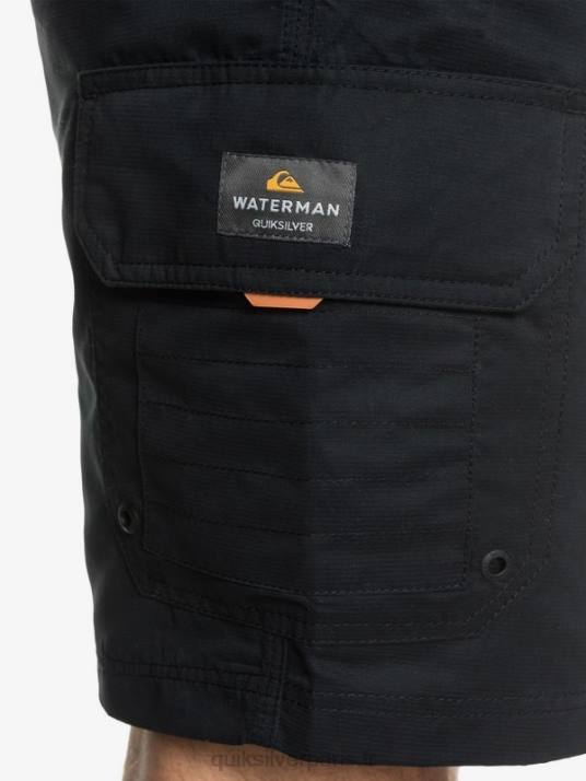 Hommes Quiksilver short cargo waterman maldive 20 D6PT1727 noir