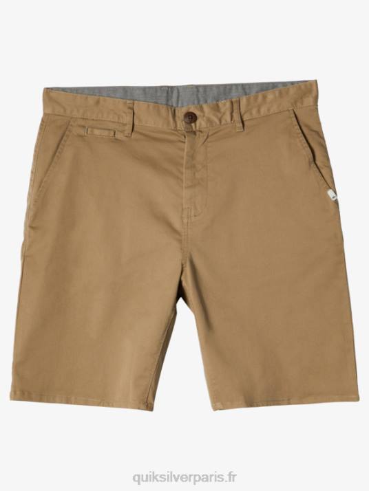 Hommes Quiksilver short chino stretch 20 daily union D6PT854 bois d'orme