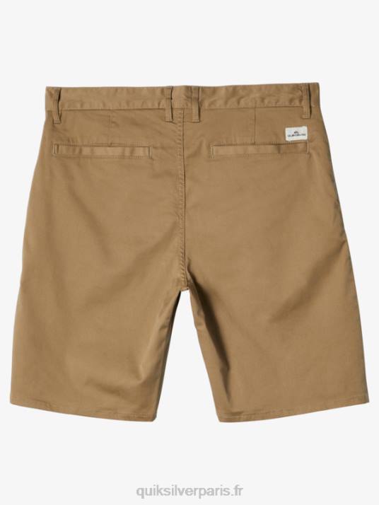 Hommes Quiksilver short chino stretch 20 daily union D6PT854 bois d\'orme