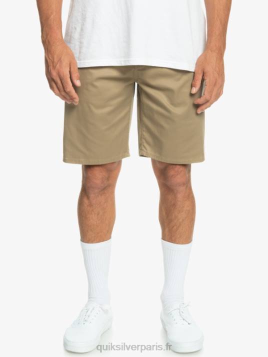Hommes Quiksilver short chino stretch 20 daily union D6PT854 bois d\'orme
