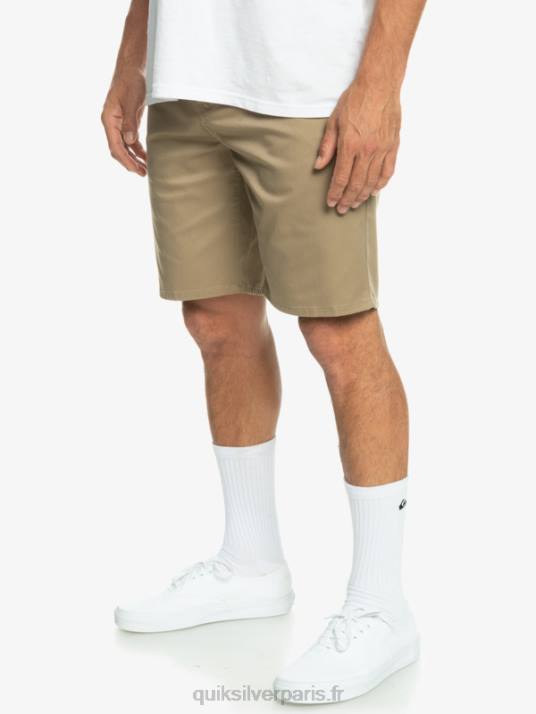 Hommes Quiksilver short chino stretch 20 daily union D6PT854 bois d\'orme