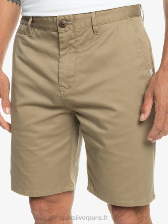 Hommes Quiksilver short chino stretch 20 daily union D6PT854 bois d\'orme