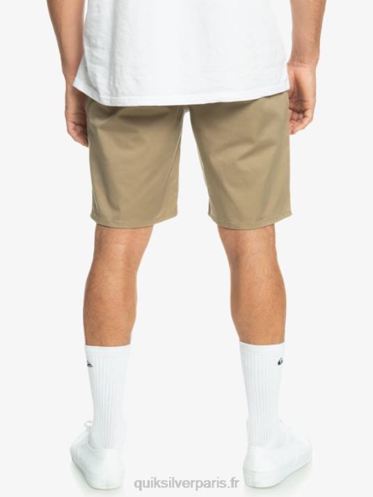 Hommes Quiksilver short chino stretch 20 daily union D6PT854 bois d\'orme