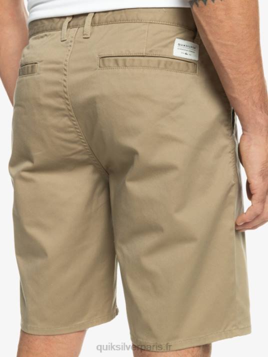 Hommes Quiksilver short chino stretch 20 daily union D6PT854 bois d\'orme