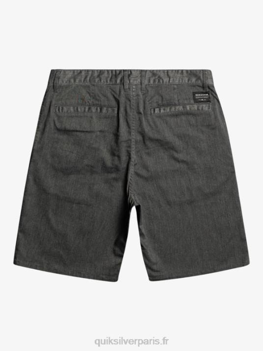 Hommes Quiksilver short chino stretch 20 daily union D6PT855 chiné gris foncé