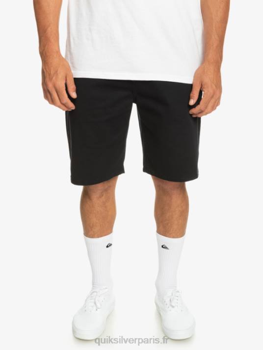 Hommes Quiksilver short chino stretch 20 daily union D6PT856 noir