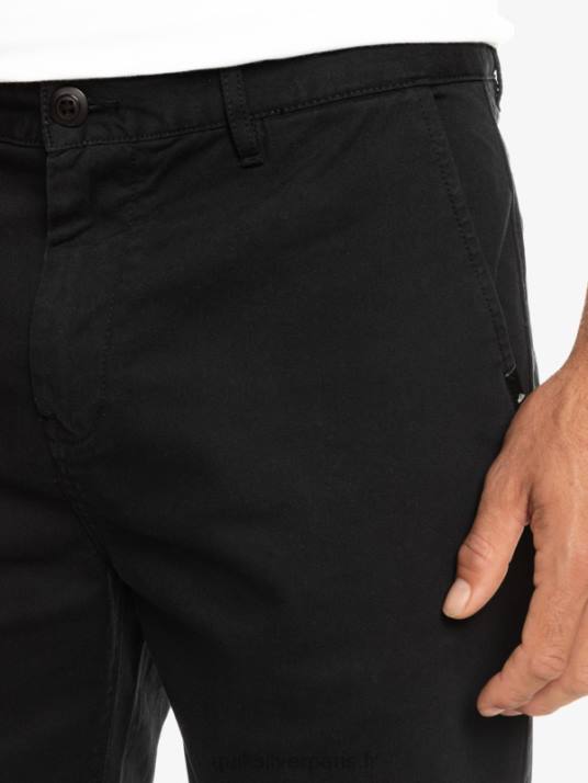 Hommes Quiksilver short chino stretch 20 daily union D6PT856 noir