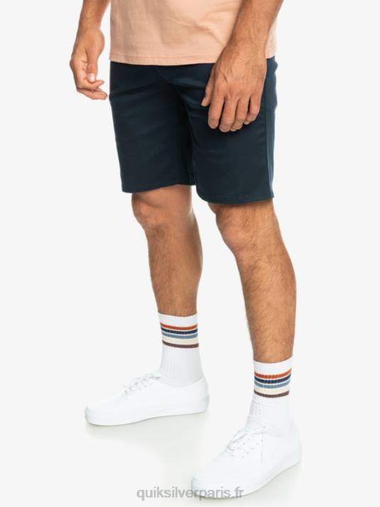 Hommes Quiksilver short chino stretch 20 daily union D6PT857 blazer bleu marine