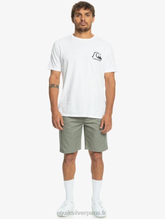 Hommes Quiksilver short chino stretch 20 daily union D6PT858 gris clair chiné