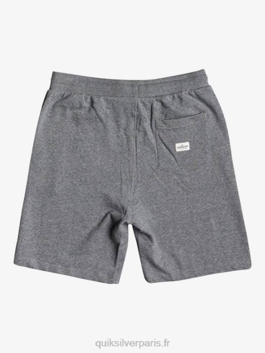 Hommes Quiksilver short de survêtement bio essentials 19 D6PT1659 gris clair chiné