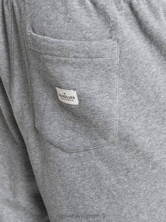 Hommes Quiksilver short de survêtement bio essentials 19 D6PT1659 gris clair chiné