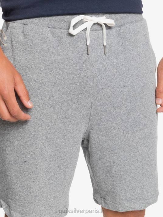 Hommes Quiksilver short de survêtement bio essentials 19 D6PT1659 gris clair chiné