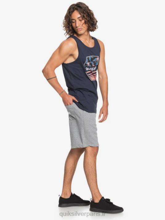 Hommes Quiksilver short de survêtement bio essentials 19 D6PT1659 gris clair chiné