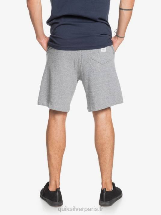 Hommes Quiksilver short de survêtement bio essentials 19 D6PT1659 gris clair chiné