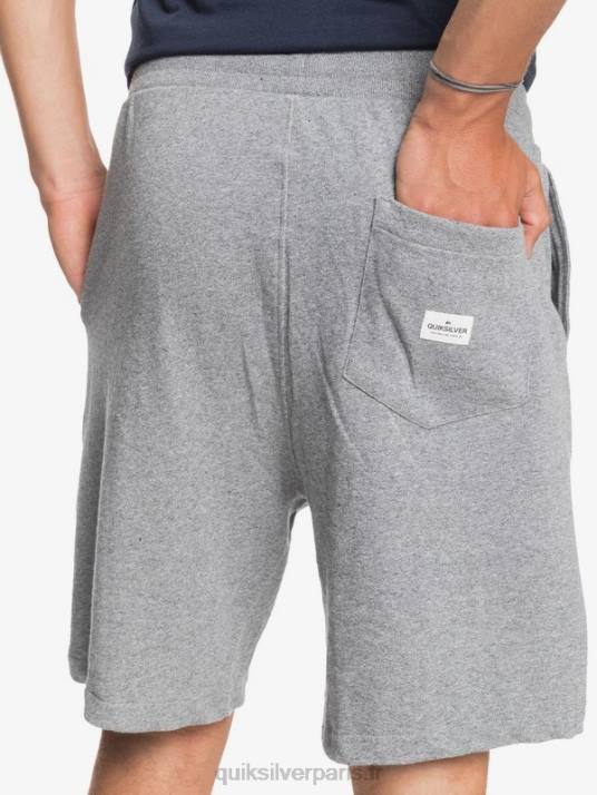 Hommes Quiksilver short de survêtement bio essentials 19 D6PT1659 gris clair chiné