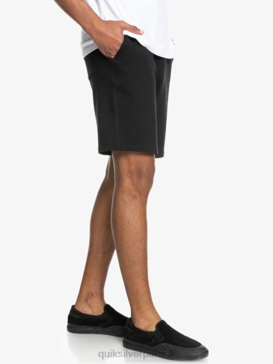 Hommes Quiksilver short de survêtement bio essentials 19 D6PT1660 noir