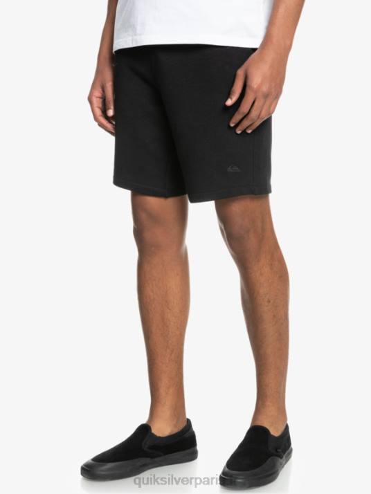 Hommes Quiksilver short de survêtement bio essentials 19 D6PT1660 noir