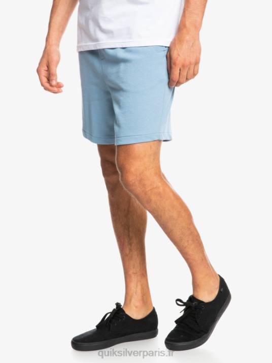 Hommes Quiksilver short de survêtement bio essentials 19 D6PT1661 jean délavé