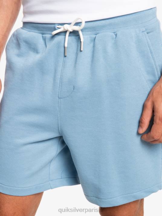 Hommes Quiksilver short de survêtement bio essentials 19 D6PT1661 jean délavé