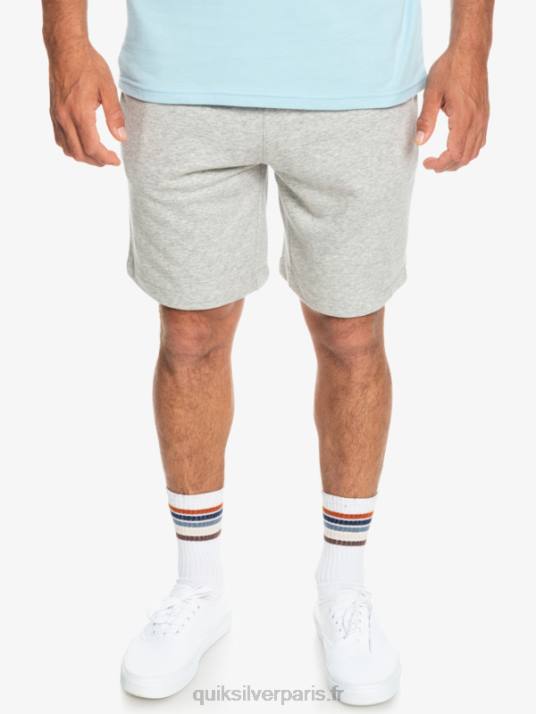 Hommes Quiksilver short de survêtement essentiel D6PT1272 gris clair chiné