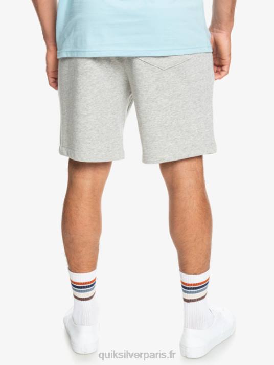 Hommes Quiksilver short de survêtement essentiel D6PT1272 gris clair chiné