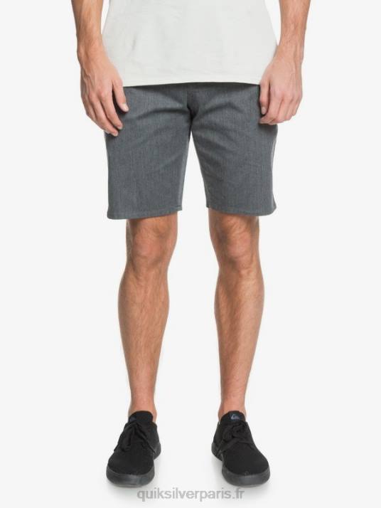 Hommes Quiksilver short de tous les jours union stretch 20 poches chino D6PT1313 chiné gris foncé