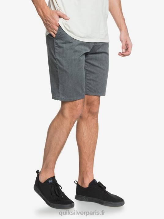 Hommes Quiksilver short de tous les jours union stretch 20 poches chino D6PT1313 chiné gris foncé
