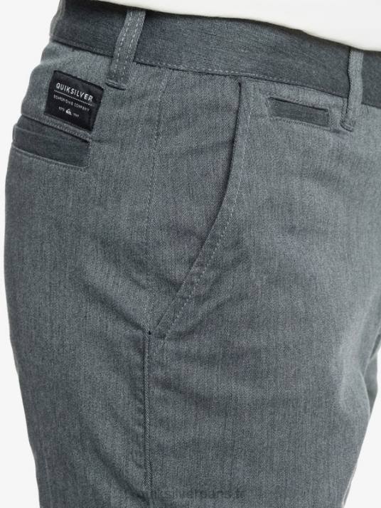 Hommes Quiksilver short de tous les jours union stretch 20 poches chino D6PT1313 chiné gris foncé