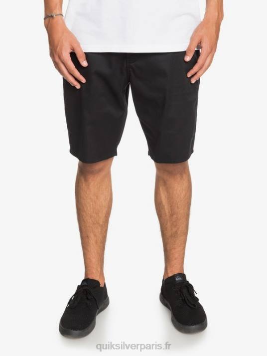 Hommes Quiksilver short de tous les jours union stretch 20 poches chino D6PT1314 noir
