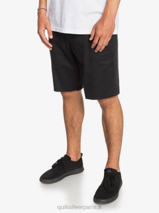 Hommes Quiksilver short de tous les jours union stretch 20 poches chino D6PT1314 noir
