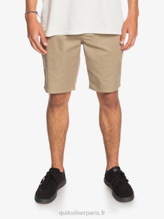 Hommes Quiksilver short de tous les jours union stretch 20 poches chino D6PT1315 bois d\'orme
