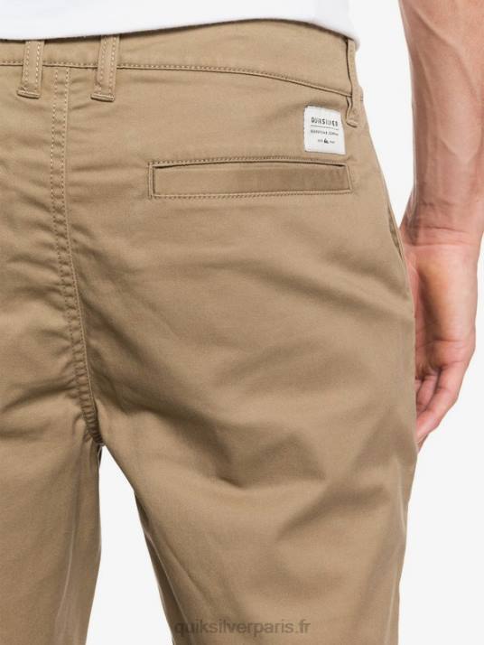 Hommes Quiksilver short de tous les jours union stretch 20 poches chino D6PT1315 bois d\'orme