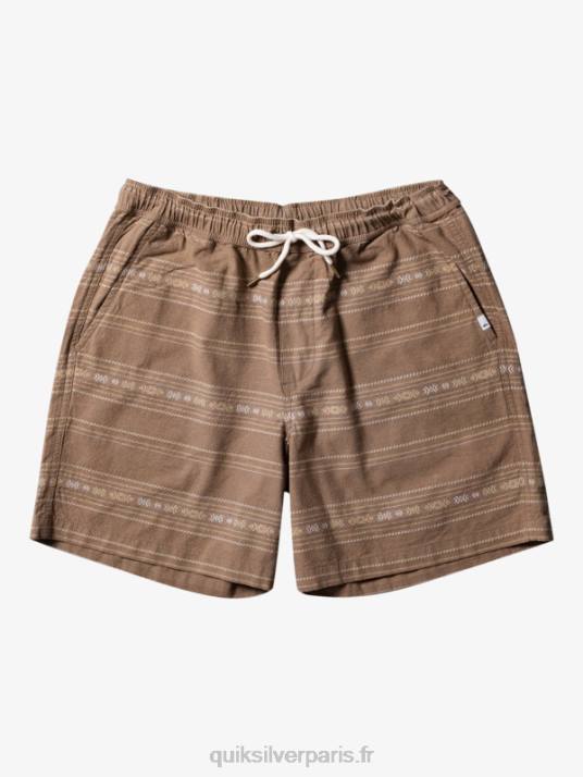 Hommes Quiksilver short en jacquard taxer D6PT421 mini jacquard gris olive