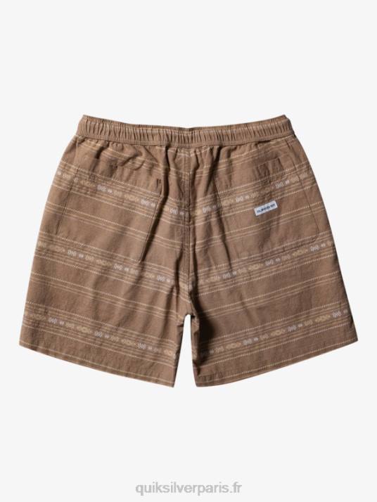 Hommes Quiksilver short en jacquard taxer D6PT421 mini jacquard gris olive