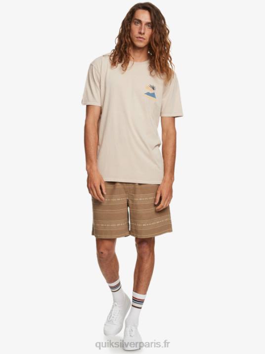 Hommes Quiksilver short en jacquard taxer D6PT421 mini jacquard gris olive