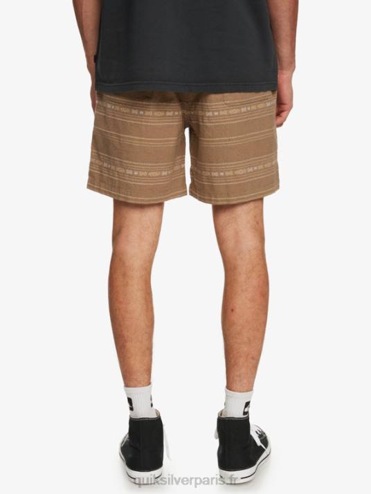 Hommes Quiksilver short en jacquard taxer D6PT421 mini jacquard gris olive