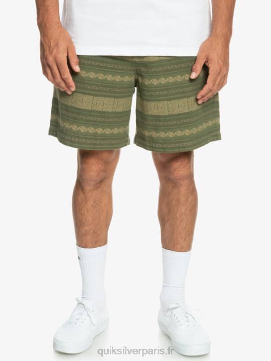 Hommes Quiksilver short en jacquard taxer D6PT422 trèfle à quatre feuilles taxer jacquar