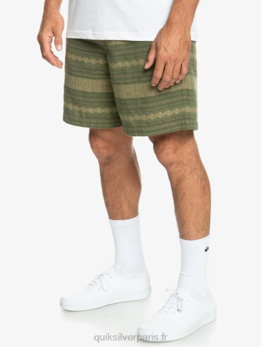 Hommes Quiksilver short en jacquard taxer D6PT422 trèfle à quatre feuilles taxer jacquar