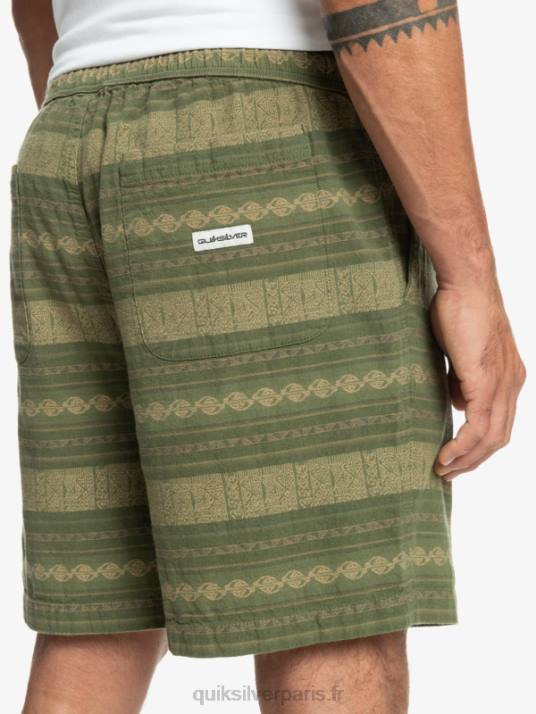 Hommes Quiksilver short en jacquard taxer D6PT422 trèfle à quatre feuilles taxer jacquar