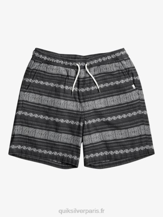 Hommes Quiksilver short en jacquard taxer D6PT423 taxer noir jacquard hori