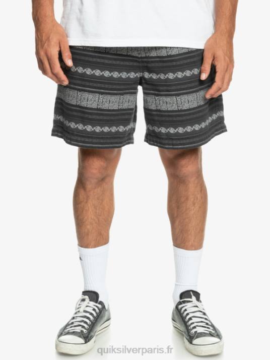 Hommes Quiksilver short en jacquard taxer D6PT423 taxer noir jacquard hori
