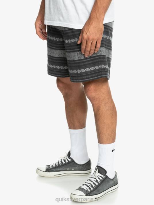 Hommes Quiksilver short en jacquard taxer D6PT423 taxer noir jacquard hori