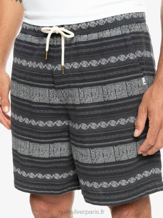 Hommes Quiksilver short en jacquard taxer D6PT423 taxer noir jacquard hori