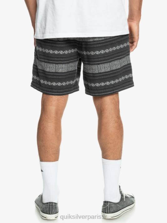 Hommes Quiksilver short en jacquard taxer D6PT423 taxer noir jacquard hori