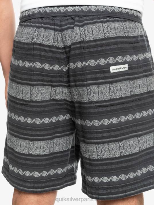 Hommes Quiksilver short en jacquard taxer D6PT423 taxer noir jacquard hori