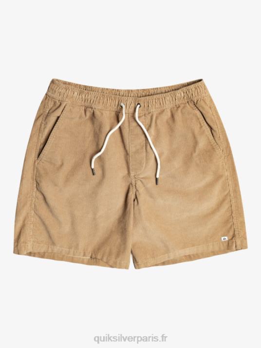 Hommes Quiksilver short en velours côtelé taxer D6PT359 plage