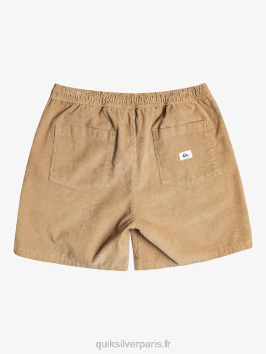 Hommes Quiksilver short en velours côtelé taxer D6PT359 plage