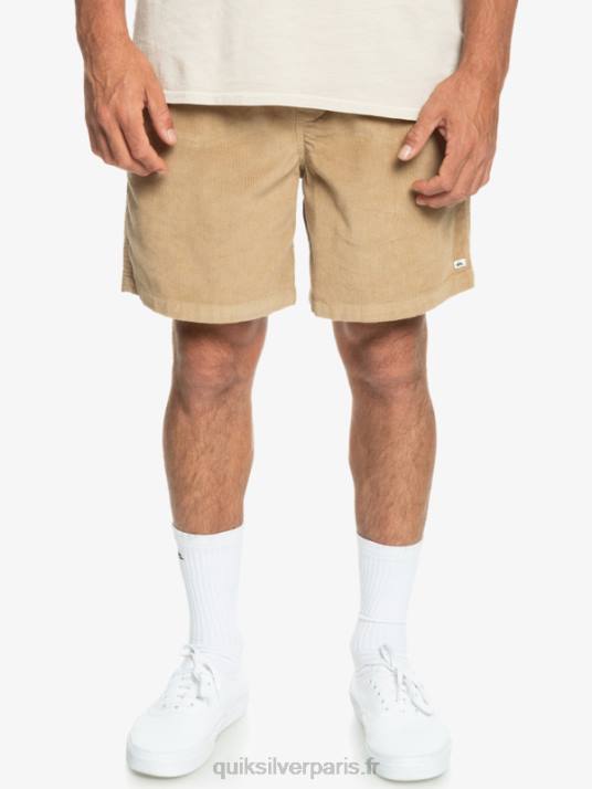 Hommes Quiksilver short en velours côtelé taxer D6PT359 plage