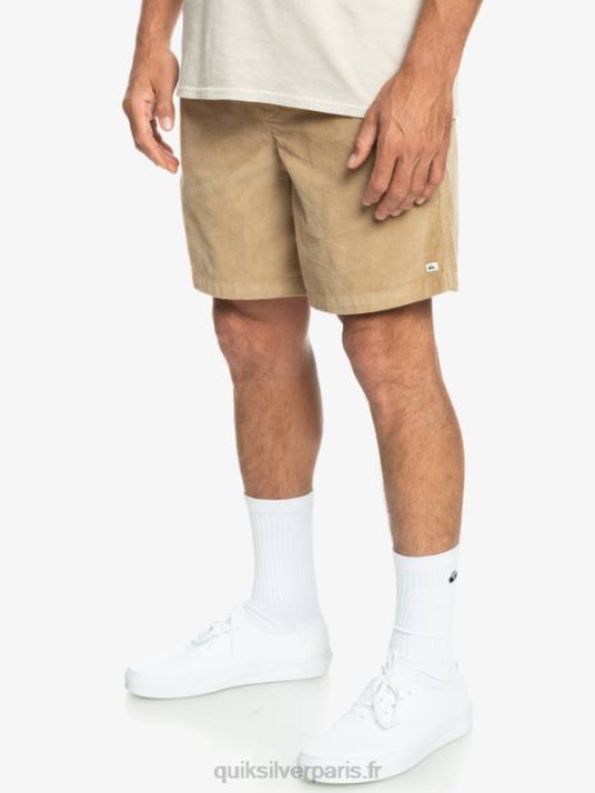 Hommes Quiksilver short en velours côtelé taxer D6PT359 plage